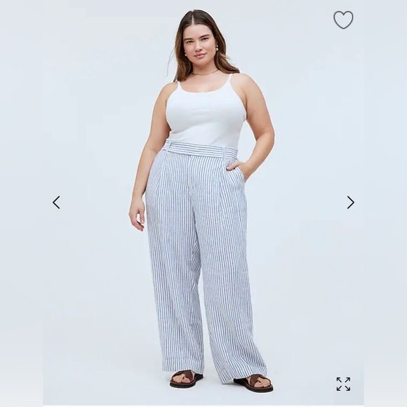 Madewell Harlow Wide-Leg Linen Pants - Picture 1 of 4